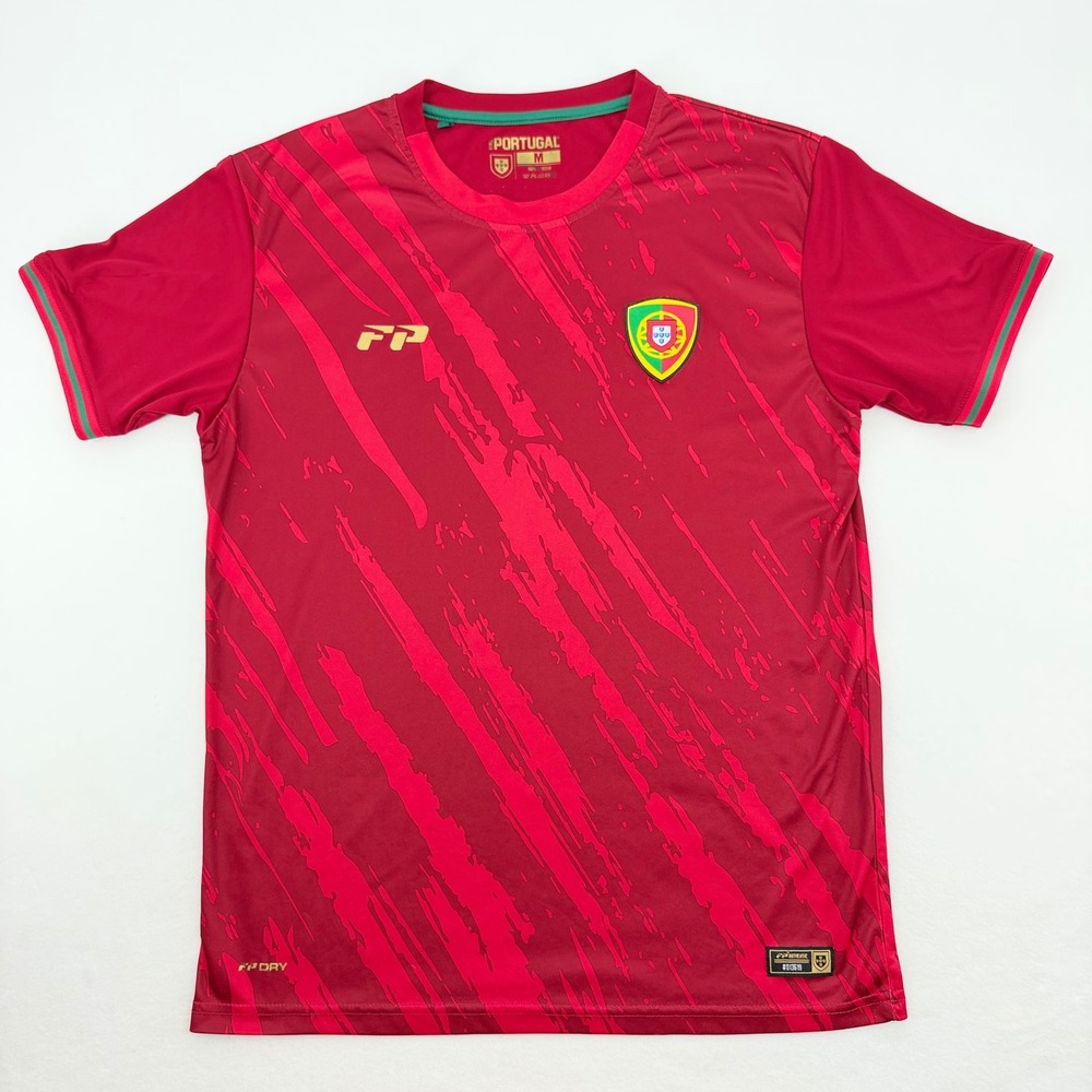 FP Portugal‎ Soccer Jersey Mens Medium Red Graphic Print Authentic FC Futbol